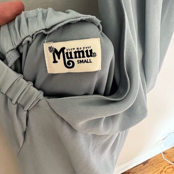 Show Me Your MuMu bridesmaid/cocktail dress Steele Blue chiffon size small NWT - Picture 2 of 5